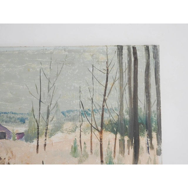 Chester Snowden Winter Snow Sleigh Scene Painting For Sale - Image 4 of 8