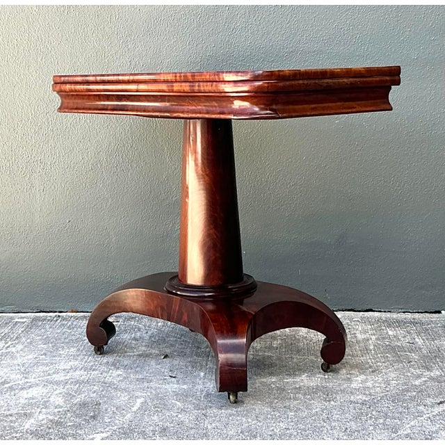 Vintage Flame Mahogany Convertible Game Table For Sale - Image 11 of 12