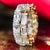 GIA Cert. 5.20Ct Emerald Cut Diamond 18K Yellow East-West Eternity Wedding Band For Sale - Image 4 of 5