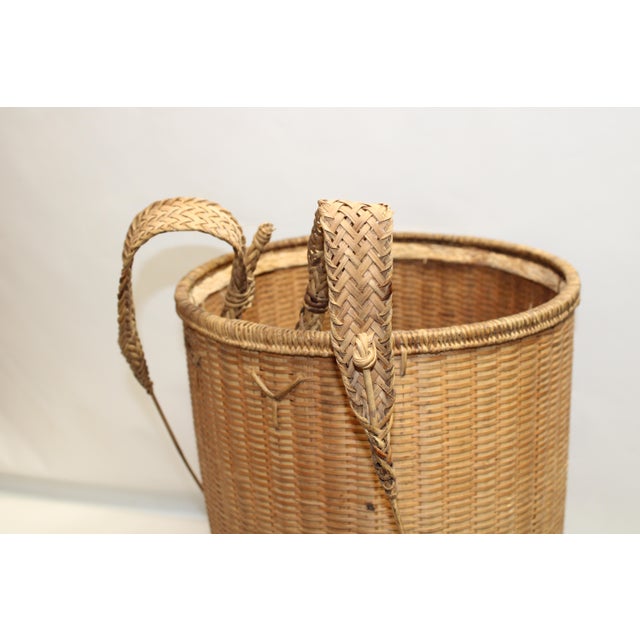 Vintage Wicker Harvest Backpack For Sale - Image 9 of 14