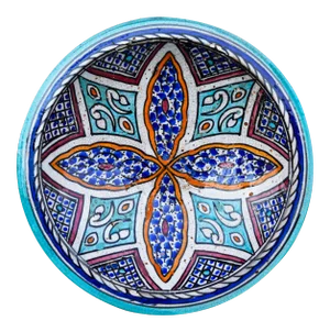 Antique Polychrome Moorish Ceramic Plate