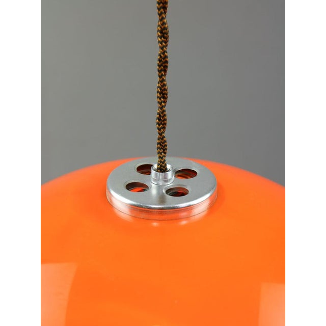 Space Age Italian Orange Acrylic Glass Pendant Lamp, 1970s For Sale - Image 10 of 18