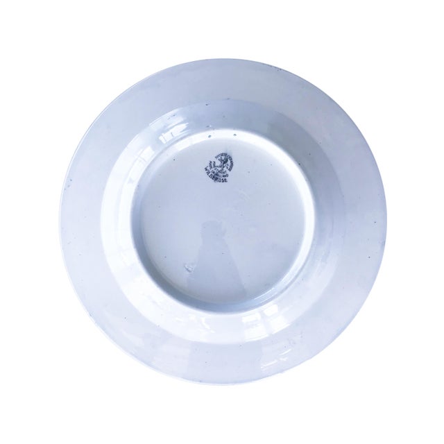 Late 19th Century Black & White Dutch Platter With Hand Painted Details For Sale - Image 4 of 5