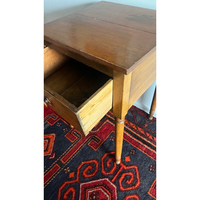 1920s Antique Sheraton Style Table With One Drawer For Sale - Image 4 of 12