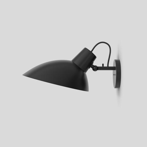Vv cinquanta wall lamp design by vittoriano viganò this version is with black lacquered reflector and black mount. The vv...