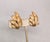 Vintage 1966 Signed Crown Trifari Goldtone Leaves Clip Earrings -2 Pieces For Sale In Philadelphia - Image 6 of 8