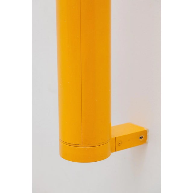 Metal German Tube Wall Lamp in Yellow Metal and Fluorescent by Anders Pehrson, 1970s For Sale - Image 7 of 10