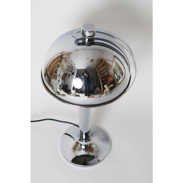 Mid-Century Modern Chrome Table Lamp from Florian Schulz, Germany, 1970s For Sale - Image 9 of 18