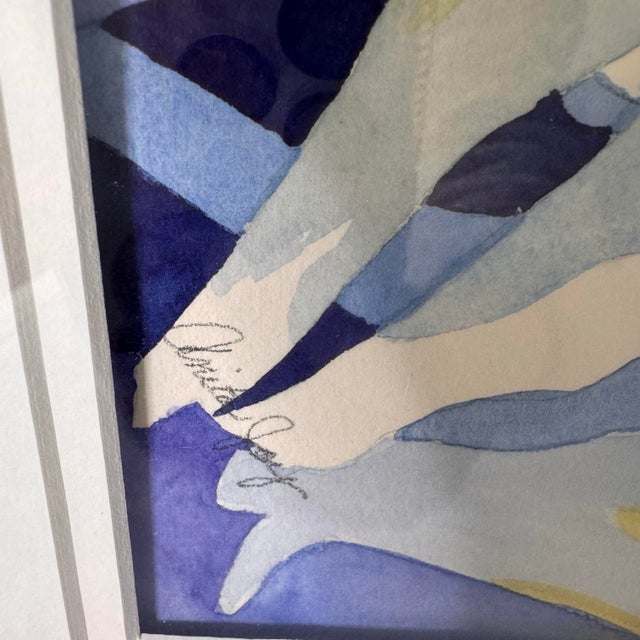 Late 20th Century Signed Original Watercolor Botanical Butterfly Painting by Anita Joy (Anita Woodard), Framed For Sale In Savannah - Image 6 of 10