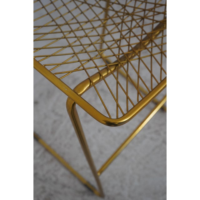 Brass Pair of Modern Design Brass Wire Bar Stools For Sale - Image 8 of 18