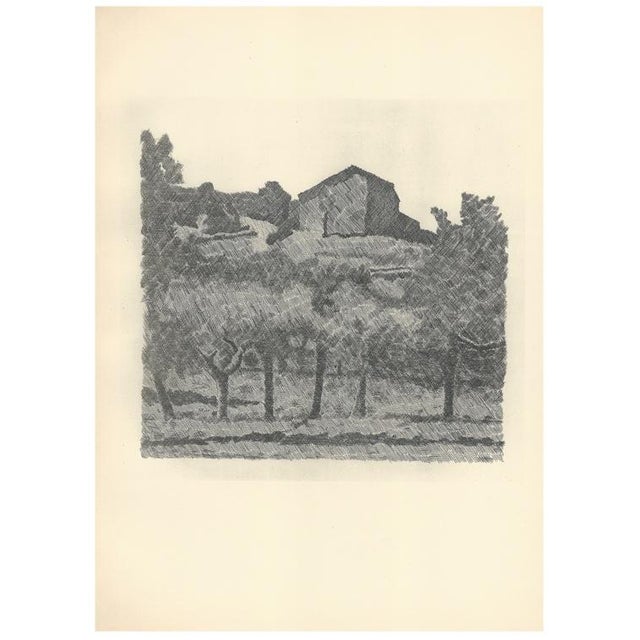 Giorgio Morandi, Landscape in Grizzana, The Lame, 1931-1957, Lithograph For Sale - Image 7 of 7