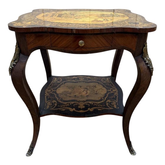 Louis XV Marquetry Side Table For Sale
