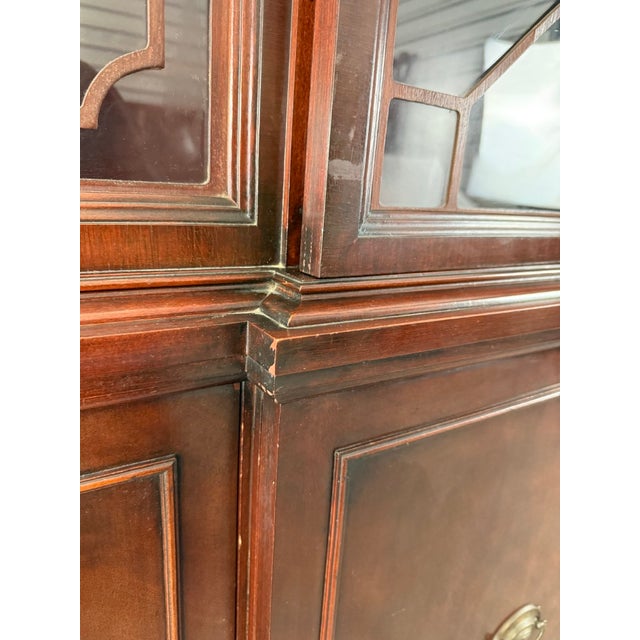 Vintage Mahogany Bookcase/China Cabinet For Sale - Image 10 of 13