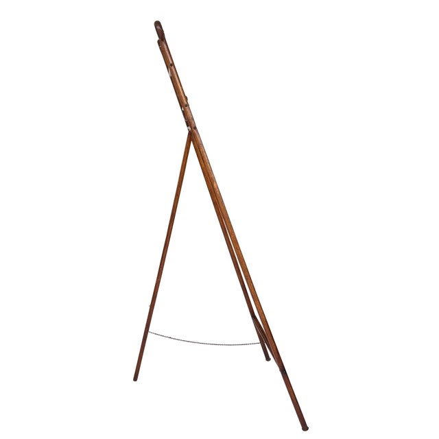 Early 19th Century Large Stick and Ball English Victorian Campaign Floor Easel in Turned Wood 1900s For Sale - Image 5 of 13