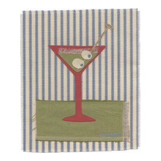Honey the Martini by Willa Heart in Brimfield Black Frame, Mini Art Print For Sale