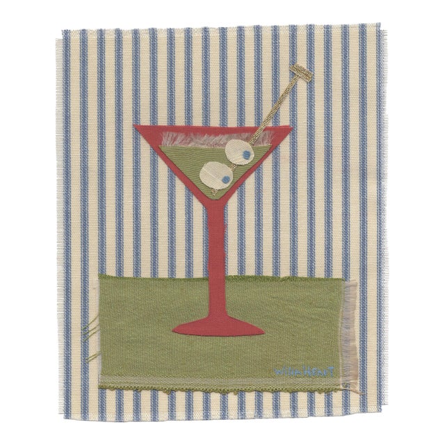 Honey the Martini by Willa Heart in Brimfield Black Frame, Mini Art Print For Sale
