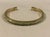 1980s Celery Green Snakeskin Gold Bangle Bracelet For Sale - Image 4 of 6