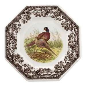 Spode Woodland Octagonal Plate 9.5", Pheasant