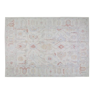 New Turkish Oushak Professional Hand Knotted Rug, 9'10x14 For Sale