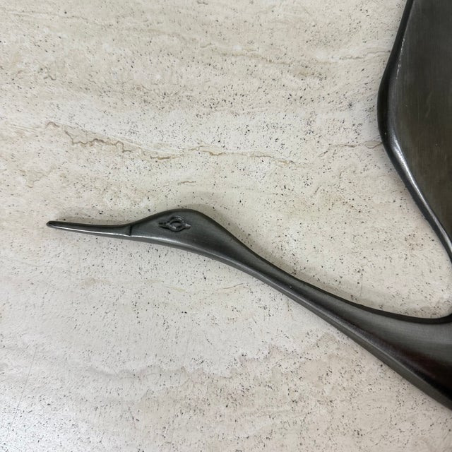 Mid-Century Modern Tin Pewter Wall Bird, 1970s For Sale - Image 11 of 17