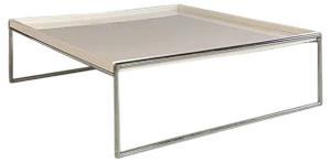 Modern Italian Steel White Plastic Trays Coffee Table by Piero Lissoni for Kartell, 1990s