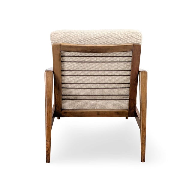 Vintage Easy Chair in Wool and Walnut For Sale - Image 6 of 11