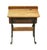 Wood Antique Oak & Iron Childrens School Row Seat & Desk Combo For Sale - Image 7 of 9