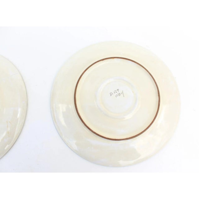Ceramic 1960s Italian Made Mushroom Plates- Set of 2 For Sale - Image 7 of 8