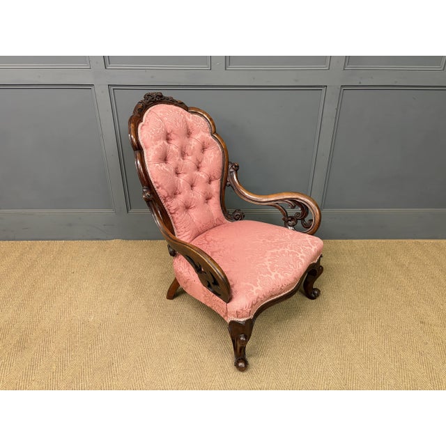 Victorian Walnut Nursing Chairs, 1875, Set of 2 For Sale - Image 13 of 18