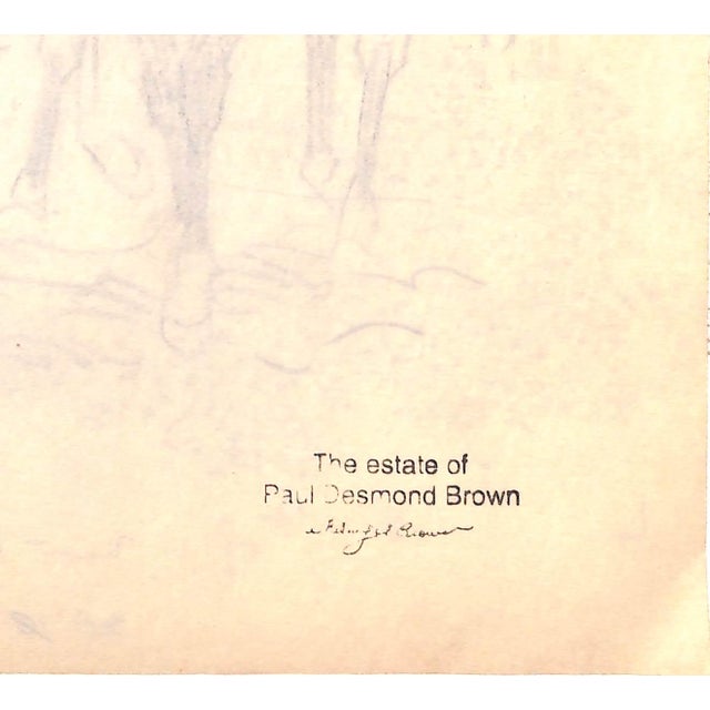 Art Sz: 11"H x 8 3/8"W 1944 Provenance stamp on verso: The Estate of Paul Desmond Brown *Book sold separately*