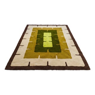 Space Age Geometric Rug in Wool, Italy, 1970s For Sale