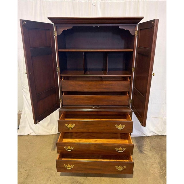 1980s 1980s Hitchcock Solid Cherry Armoire. For Sale - Image 5 of 9