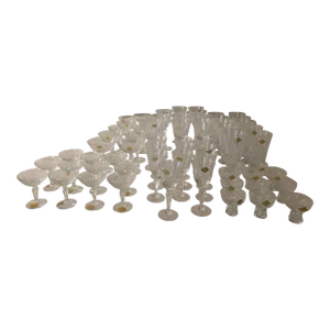 20th Century Hand Cut Crystal Stemware/Drink Ware- 60 Pieces Made in Germany