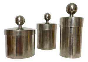 Swedish Pewter Lid Boxes by Georg Wahlgren for Lau-Tenn, Set of 3