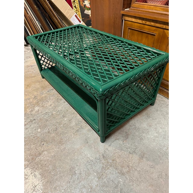 Bamboo Handmade Green Center Table For Sale In Miami - Image 6 of 6