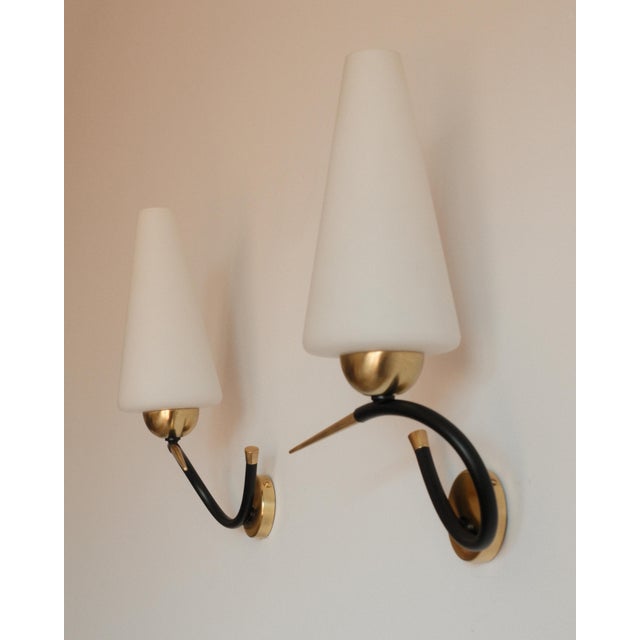 1950s Vintage French Sconces from Maison Lunel, 1960s, Set of 2 For Sale - Image 5 of 8