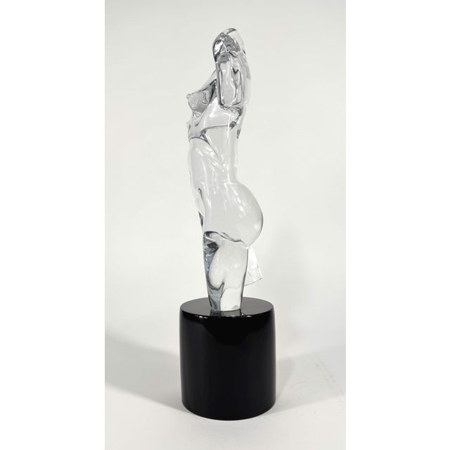 Figurative Mid 20th Century Female Figural Art Glass Sculpture For Sale - Image 3 of 8