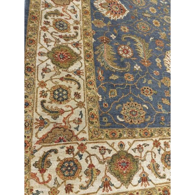 Vintage Hand-Knotted Handspun Wool Rug With Vegetable Dye by Nasser.8'x 9'5" For Sale - Image 13 of 18