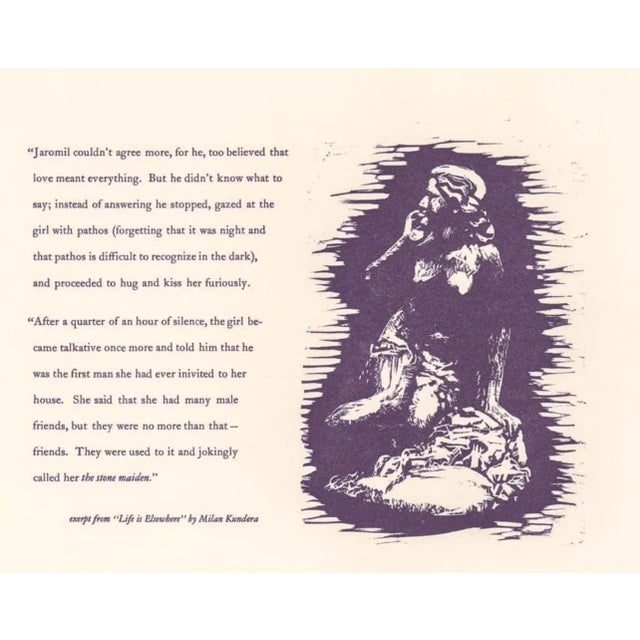 Figurative 2001 Heather Montgomery Stone Maiden Relief Print For Sale - Image 3 of 3