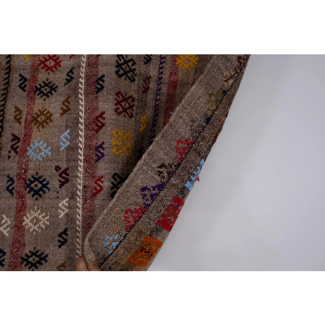 Vintage Turkish Jajim Kilim Runner 3'3" X 9'3" For Sale - Image 9 of 12