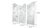 Hand-Carved Floral Glass Folding Room Divider – Sculptural 3-Panel Screen For Sale - Image 4 of 4