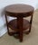Small circular table, entirely made of solid teak wood, from Pondicherry, former capital of French India. Its top,...