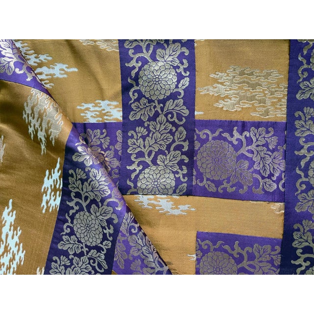 Antique Silk Kesa Monk's Patched Robe Meiji Period For Sale In Atlanta - Image 6 of 17