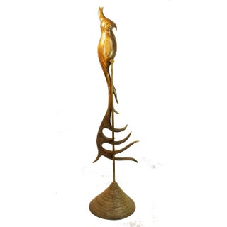 1970s Mid-Century Modern Hand Carved Bird of Paradise For Sale