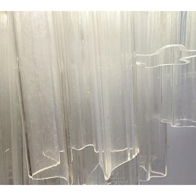 Mid-Century Modern Glass Suspension Chandelier, Italy, 1970s For Sale - Image 6 of 9