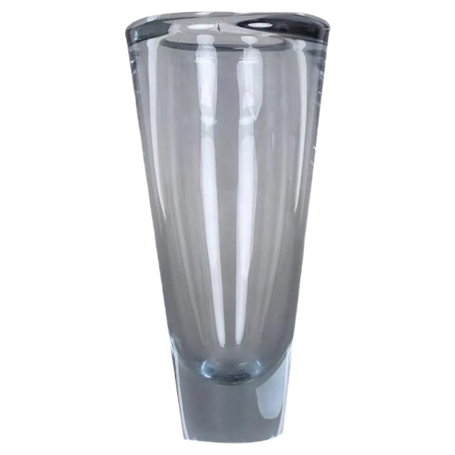 Vintage Blue Glass Vase by Per Lütken for Holmegaard For Sale