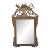 French Style Carved Wood Mantel Mirror With Garden Tools & Basket For Sale
