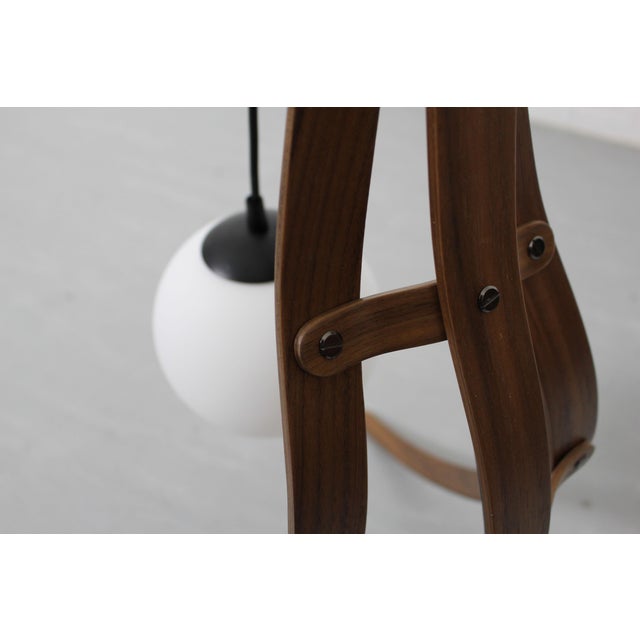 Brown Sculptural Table Lamp with Globe, 2010s For Sale - Image 8 of 11