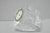 Vintage Waterford Crystal Glass Diamond Shaped Meridian Small Desk Clock For Sale In Philadelphia - Image 6 of 11