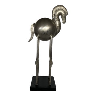 1970's Modern Aluminum Horse Sculpture For Sale